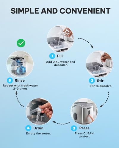 Image of Silonn Ice Maker Cleaner & Descaler | Fast Dissolving, Safe| 100% Pure Citric Acid Descaler Powder, 24 Individually Packaged Pouches, Compatible with All Ice Makers & Coffee Machines