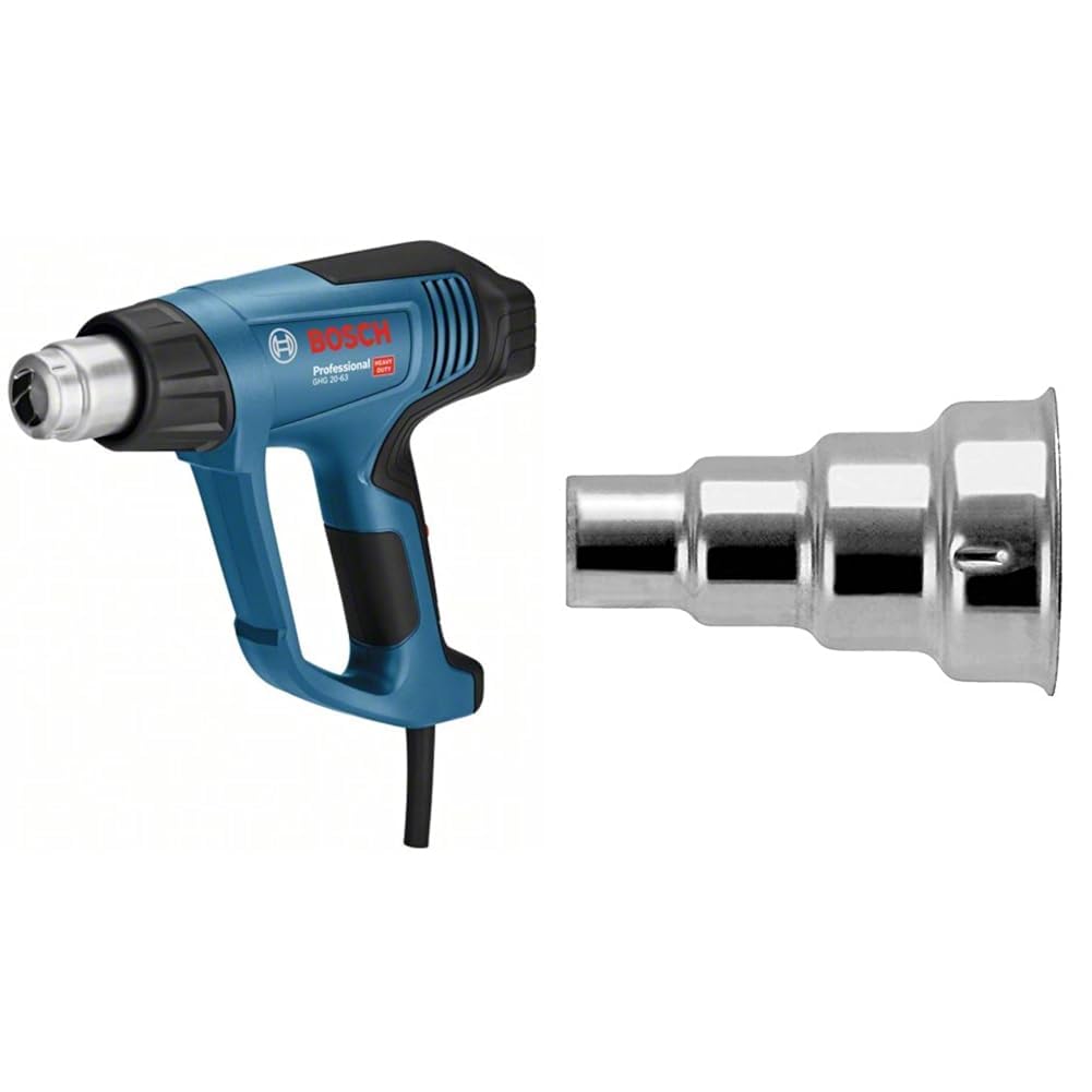 Bosch Professional Opalarka GHG 20-63 Professional (2 000 W, zakres temperatur 50 – 630°, wyświetlacz, opakowanie kartonowe) & Bosch Profesional DYSZA REDUKCYJNA 14MM