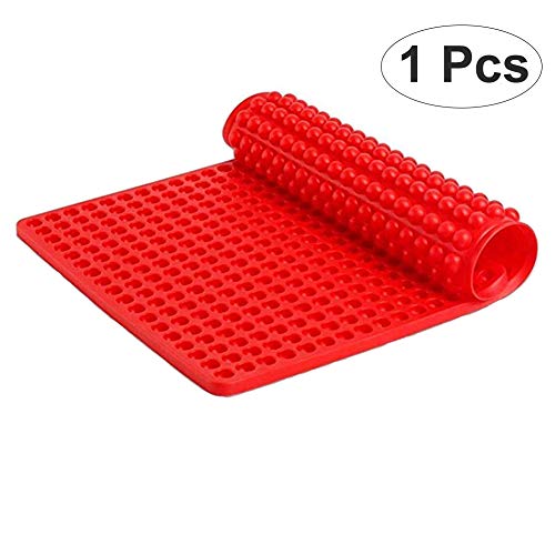 Silicone Baking Mat Cooking Sheets,Baking Mould for Biscuits/Chocolate/Dog Treats/Puppy Cookies (Red)