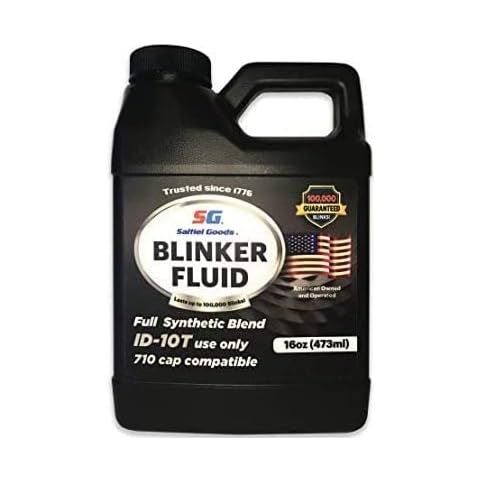 Blinker Fluid-REALISTIC VERSION-Hilarious Funny Gag Gift for Car Mechanic Fathers. Great for Secret Santa, White Elephant Parties, Christmas, April Fools, you name it! All in one 16 oz empty bottle! Cover