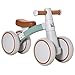 HOMCOM Kinder Laufrad Lauffahrrad Balance Bike ab 1 Jahr Baby Rutschrad mit TPU-Rädern Keine Schrauben Geschenke für Jungen/Mädchen Kleinkind Spielzeug Braun+Grün 60 x 24 x 37 cm