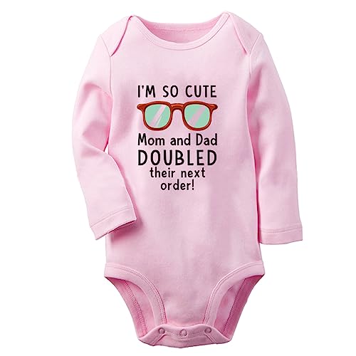iDzn I'm So Cute Mom And Dad Doubled Their Next Order Funny Romper Baby Bodysuits Newborn Jumpsuit Kids Graphic Long Outfits