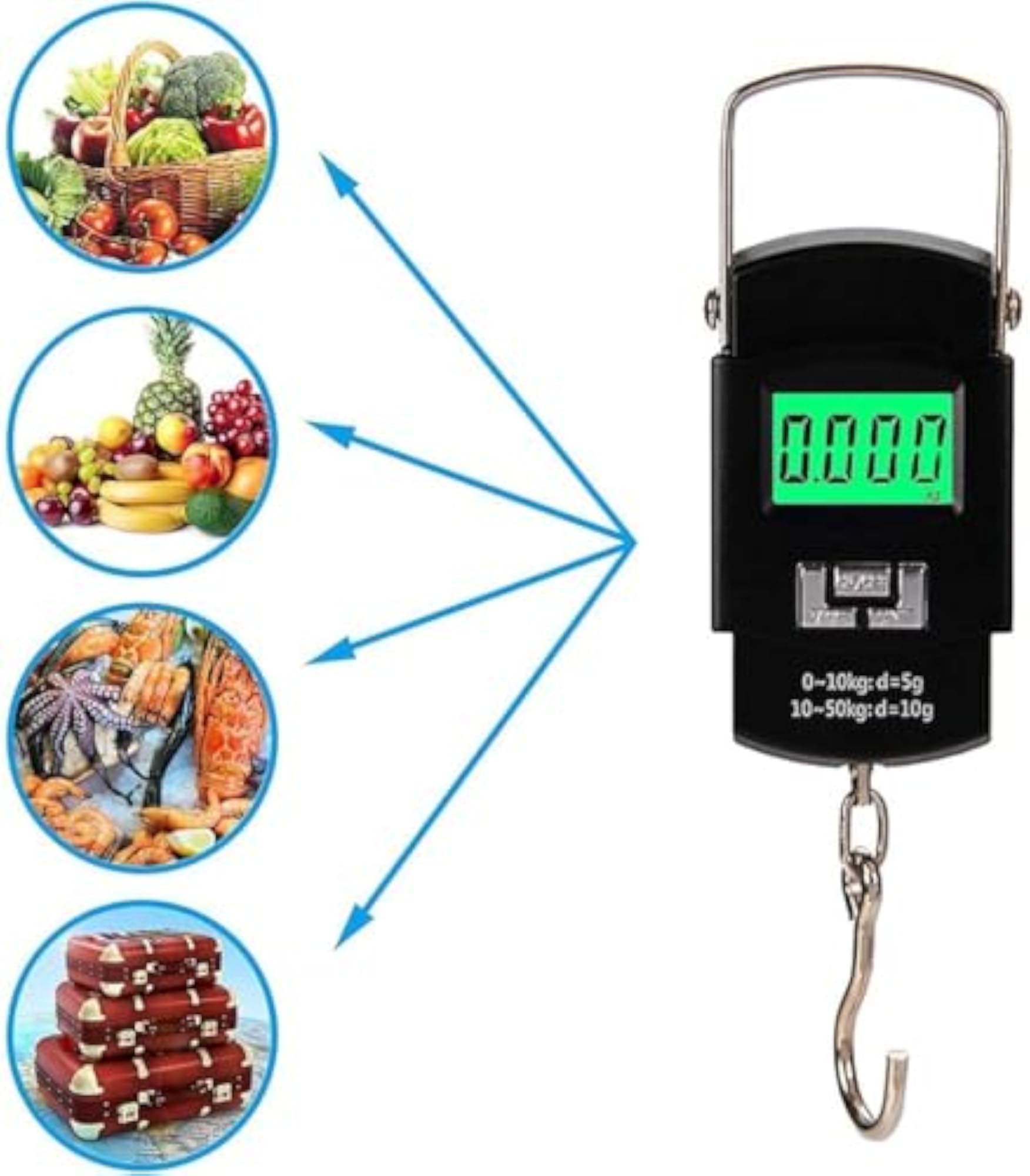 Digital Luggage Weighing Scale, Portable Bag Scale