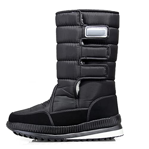 Schneestiefel Herren, 3.5 Cm Flacher Boden Stiefeletten Rutschfest...