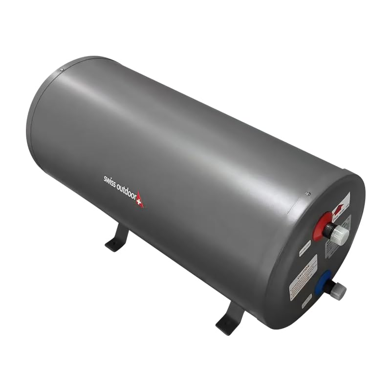 Swiss Outdoor S.O. Camper - Caldaia ad acqua calda, 10 litri, 12 V, 200 W, con display LCD, per roulotte, camper, per acqua calda