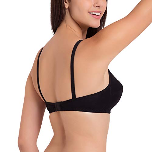 Image of SOUMINIE Women's Pure Cotton Non-Padded Full Coverage Flexi-Fit Everyday Bra | Women's /Ladies /Girls | Best Comfort Bra | Regular Use Bra | Shaper Bra | Comfortable Bra