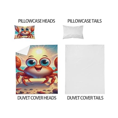 Housse de couette crabe microfibre imprimé 3D haute définition - 5