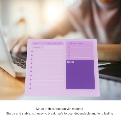 Desktop Thickened Acrylic Dry Erase Board, Dry Erase Planner Board Acrylic Desk Calendar to Do List Schedule Writing Tool with Stand for Office Home School (40 * 30cm) - Image 8