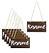 Darware Hanging Wooden Reserved Signs (6-Pack); Rustic Style Wood Signs for Weddings, Special Events, and Functions to Hang on Chairs, in Doorways
