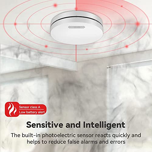 Wireless Interlinked Smoke and Heat Alarm Scotland Bundle with 10 Year Battery Life, EN14604, CE Certified, Fire Alarms Scotland Interlinked, Low-Battery Alert, Pre Linked. 3 Pack - Image 6