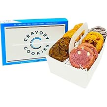 The Cravory Freshly Baked Cookies - Adventurous Mix Variety Pack - 12 cookies, 2.0 oz. each - Assorted Flavors - Baked Fresh - Gourmet Dessert, Snack or Baked Goods - Individually Wrapped
