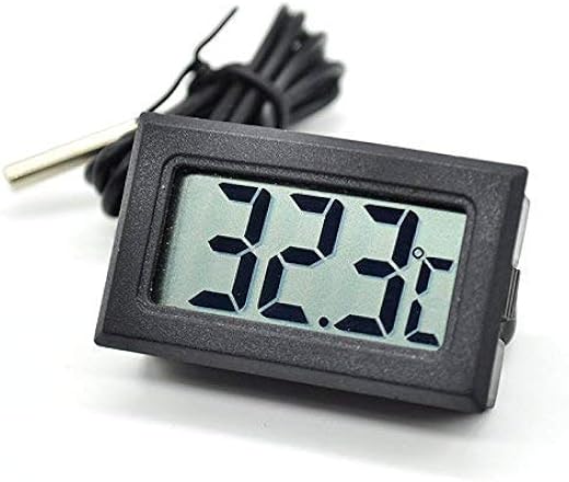 AptechDeals Mini LCD TPM-14 digital thermometer sensor wired for Room Temperature/fridges, Indoor Outdoor Portable Pocket 