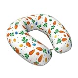 Linda almohada de viaje de zanahoria almohada de espuma viscoelástica para el cuello, almohada de avión esencial, almohada de cuello para viajar/dormir, accesorios de viaje para mujeres y hombres