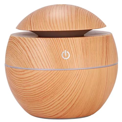 Umidificador Madeira Ultrassônico Difusor Aromaterapia Aromatizador Purificador USB Led Design Elega