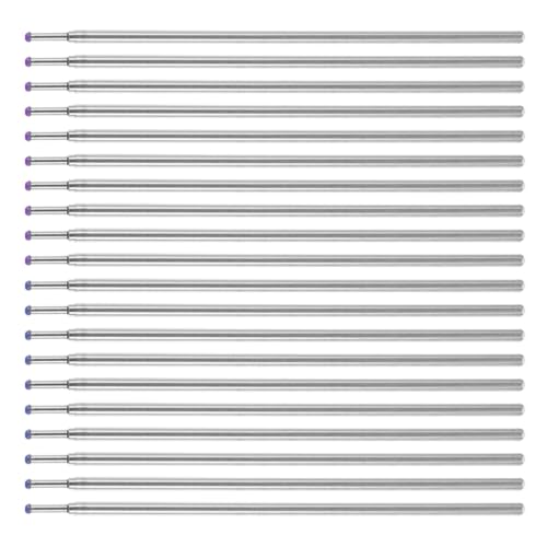ADOCARN Recambios 20 Piezas (10 Verdes, 10 Morados) Bolígrafos de para Tinta Resistente Decoloración, Recargas Compatibles para Marcadores Corporales y Rotuladores