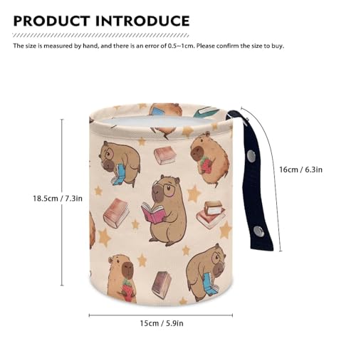 Image of Capibala Car Trash Bag, Car Trash Can - Cute, Portable, Collapsible for Back Seat, Floor, or Hanging Headrest Waste Basket - Cars Garbage Accessory