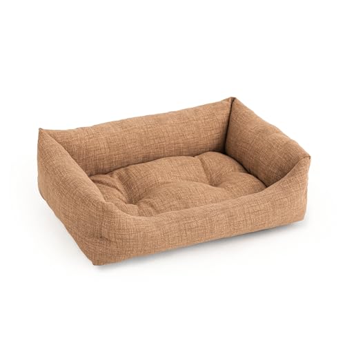 Natural Exit Cuccetta Per Cani e Gatti, Cuccia Per Cani e Gatti Da Interno Imbottita e Morbida, Facile Da Pulire, Varie Dimensioni e Colori (caramello, 60x45x10)