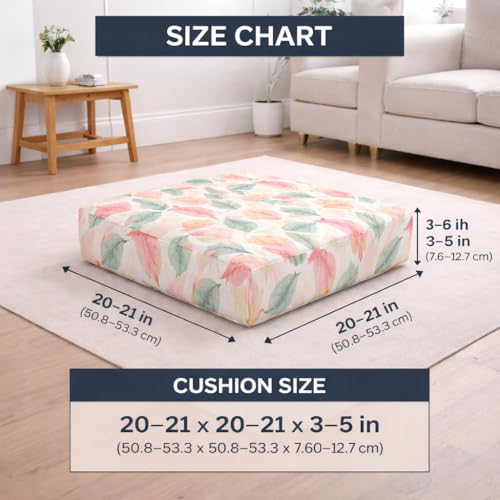 Image of STITCHNEST 'Contour Fit Series' Stretchable Printed Wooden Sofa Cover (Pack of 2) - Elastic Wooden Chair Cover | Wooden Sofa Seat Cover | Size - 20-21 x 20-21 x 3-5 in