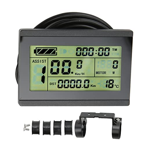KT LCD3 72V Electric Bicycle Display, ABS Material with SM Connector, Compatible with KT Controller, Multi Function LCD Screen for Easy Monitoring
