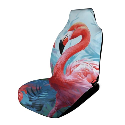 Housse de siège de voiture flamant rose universelle avec bande élastique pour SUV et camion