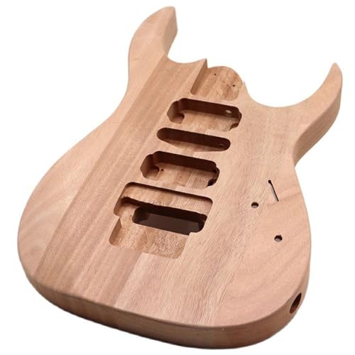 Unfinished Guitar Body Double Shake Okoume Matte Wood Color Electric Guitar Body Assembly Modification DIY