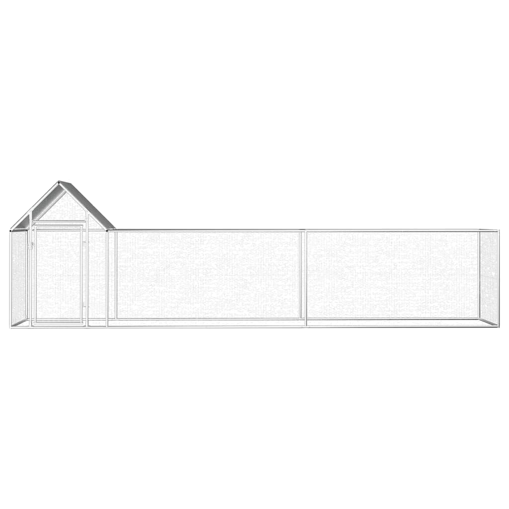 Galwanizowana stalowa kurnik 5x1x1,5 m z wodoodpornym dachem