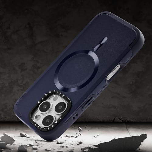 Coque iPhone 16 Pro bleu marine fine compatible MagSafe CASETiFY Force