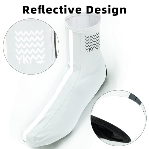 YKYWBIKE Waterproof Cycling Shoe Cover with Zipper,Reusable Bike Shoes Covers for Women and Men,Rain Overshoes for Cycling Shoes - Thumbnail 3