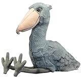 SYUSAMA Large Shoebill Stuffed Animal - 12Inch Stork Plush, Realistic Grey Shoebill Stuffed Bird Pillow Home Decor