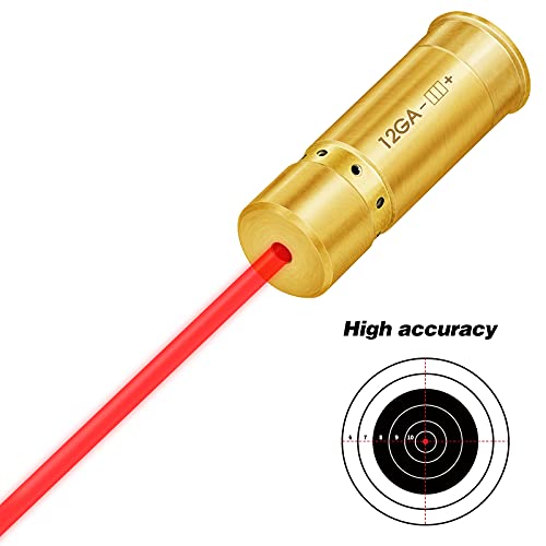 Tipfun 12-Gauge Bore Sight Cal Red Dot Boresighter With 2 Sets Of Batteries #TOP2