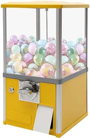 Commercial Gashapon Capsule Toy Machine, 360° Rotating Vending Dispenser for Candy & Toys, Ideal for Game Halls, Amusement Parks, Retail Stores (White)