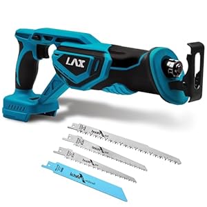 L1NXIXI Akku-Säbelsäge für Makita 18V, 3500 SPM, 22 mm Hublänge, Variable Geschwindigkeit, Akku Reciprosäge mit 4 Sägeblätter für Holz und Metall (ohne Akku)