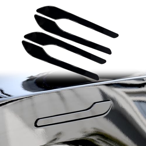 Tesheer for Tesla Door Handle Sticker Anti Scratch for Tesla Car DoorHandle Wrap for Model 3/Y Accessories 4PCS Door Handle Protective Tesla Accessories (Glossy Black)