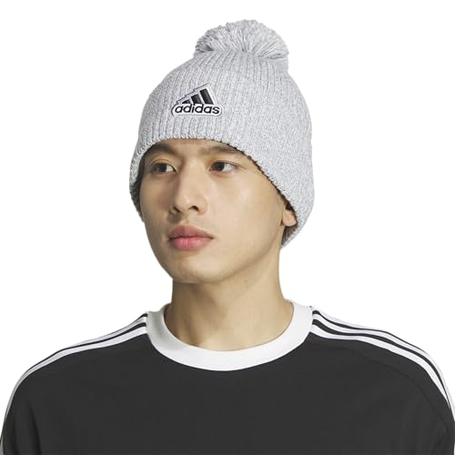 Image of adidas Men's Recon Ballie Pom Beanie | Warm Double-Layer Knit, Soft Stretch Fabric, Snug Coverage, Cold-Weather Ready