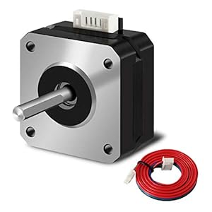 iMetrx Nema 17 Stepper Motor 42x23mm Pancake Motor 1.5A-3.8V 2 phase 4 wires 1.8 degrees with 1Meter cable for 3D Printer Motors
