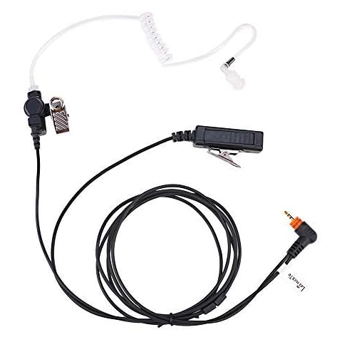 LEIMAXTE SL300 Earpiece Compatible with Motorola SL3500e SL7550 SL1K SL1M 2 Wires Radio Headset with Mic PTT Walkie Talkie FBI SPY Security Acoustic Tube Surveillance Earpiece Cover