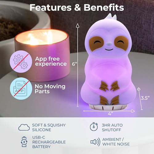 mindsight 39breathing buddha39 guided visual meditation tool for mindfulness  slow your breathing amp calm your mind for stress amp anxiety relief  perfect for adults amp kids multicolor sloth sound