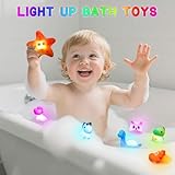 JoiTale Baby Bath Toys, 8PCS Light Up Bath Toys for 1 2 3 4 Year Old, LED Bathtub Toys for Babies, Sensory Toys for Autism, Shower Gift for Kids Toddlers Boys Girls - Image 5