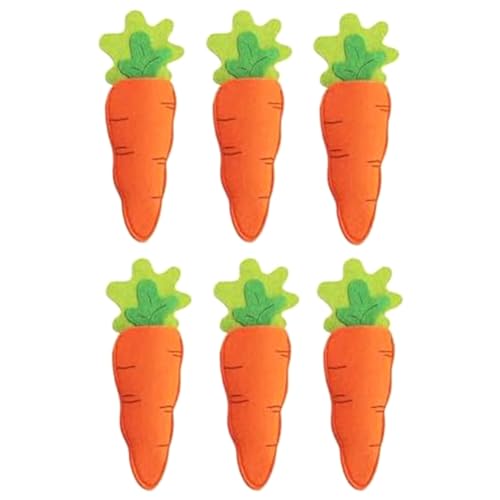 Pesfehhy 6 Soportes para Utensilios de Vajilla de Pascua, Cuchillos de Zanahoria y Bolsa para Tenedor, DecoracióN de Mesa de Comedor, DecoracióN de Mesa de Pascua para Tenedor