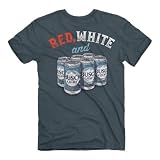 Red, White, and Busch Light T-Shirt, Indigo Blue| USA Design | 100% Cotton