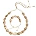 Produktbild Bascolor Muschelkette Muschelarmband Choker Muschel Halskette für Damen Boho Gold Kauri Muschel Choker Kette Muschel Armband 2 Stück Schmuck Set für Frauen Mädchen