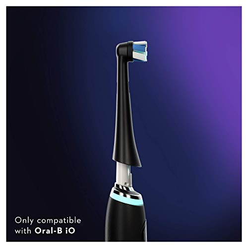 Oral-B Io Ultimate Clean Electric Toothbrush Head, Twisted & Angled Bristles For Deeper Plaque Removal, Pack Of 2, Black #TOP4