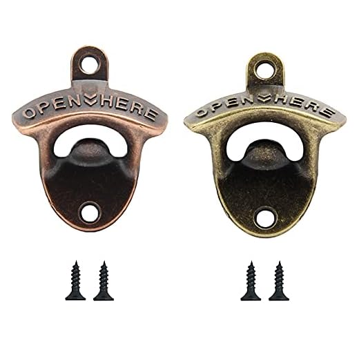 ManYing Clásica Abrebotellas de cerveza montado en la pared, Metal Abrebotellas montado en la pared para cocina, bar, patio Regalos para hombres amantes de la cerveza