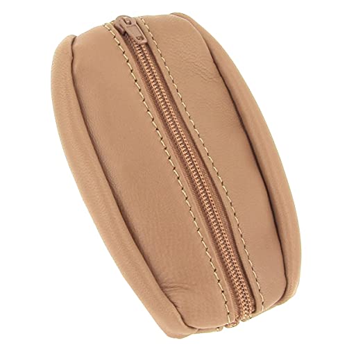 KARL LOVEN Porte Monnaie Homme en Cuir Petit Format Marron Léger Double Compartiment Monnaie Billet Porte-clefs