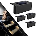 EJYTRVT Magnetic Solar RV Step Lights– IP65 Waterproof, No-Wire LED Stair Light Strip for Camper & Trailer, Auto On at Dusk, Easy Install with Magnet & Adhesive, No Drilling (4 Pack)