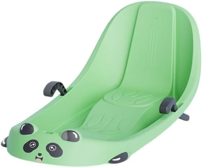 スノーボード、大きな背もたれ、親子二人乗り、そり、草スキー、砂スキー、ブレーキとプルロープ、スノーボールクリップ付き