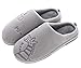 CELANDA Pantofole Donna Uomo Inverno Caldo Peluche Ciabatte Interne Morbido Confortevole Antiscivolo Scarpe da Casa B Grigio Taglia: 41/42 EU=Etichetta 42/43