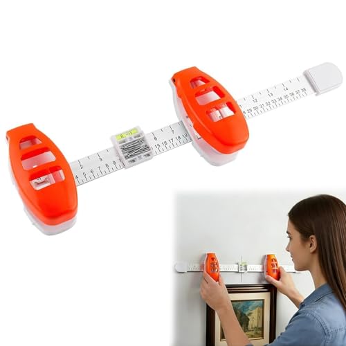 Level Ruler Picture Hanging Tool with Level Easy Picture Hanging Tool with Built-in Level Hanging Ruler & Marking System Perfect Jig for Straight Art Photos & Frames Home Decor