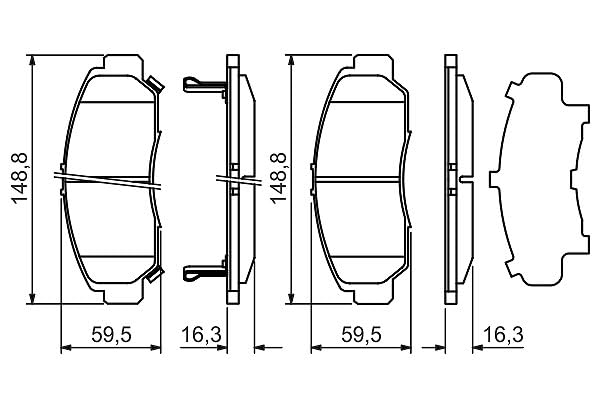 Bosch Fren Balatası Ön Honda Civic VII 01-05 986424722 BP433