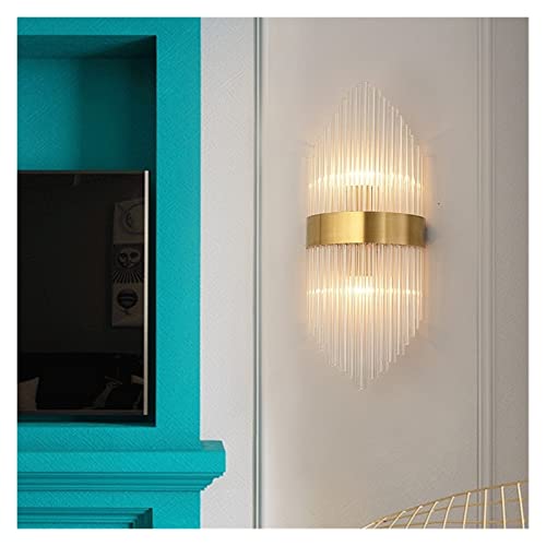 Lampe LED cristal pour couloir et escalier ambiance dorée